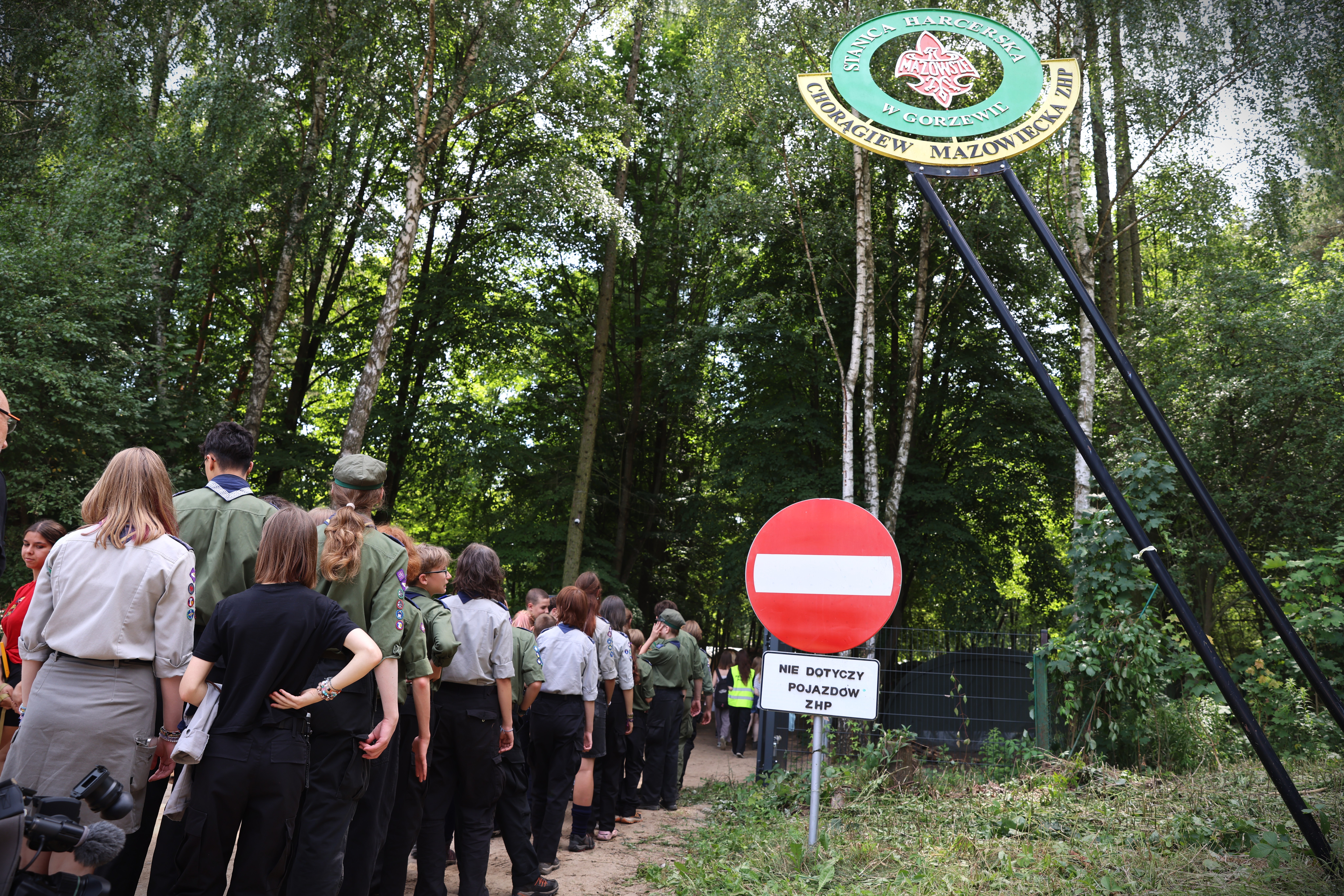 Próbna ewakuacja obozu harcerskiego w Gorzewie