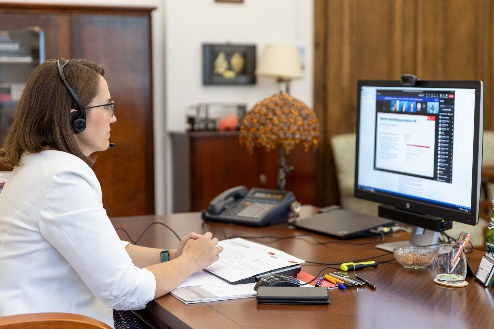 Minister Magdalena Rzeczkowska podczas konferencji Jak KAS oceniają klienci.