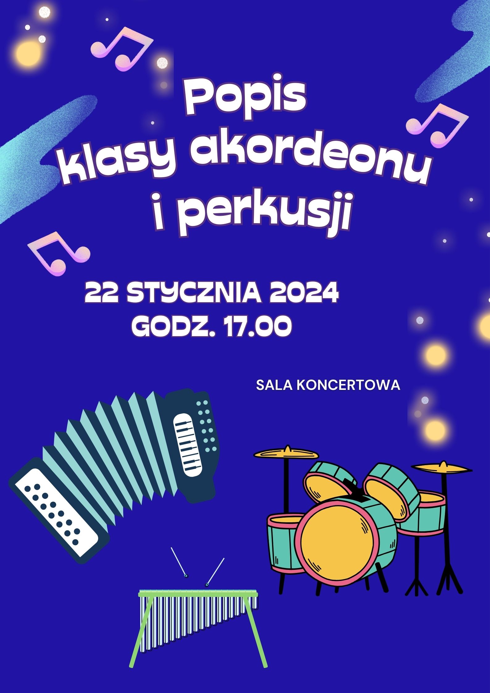 popis klasy akordeonu i perkusji