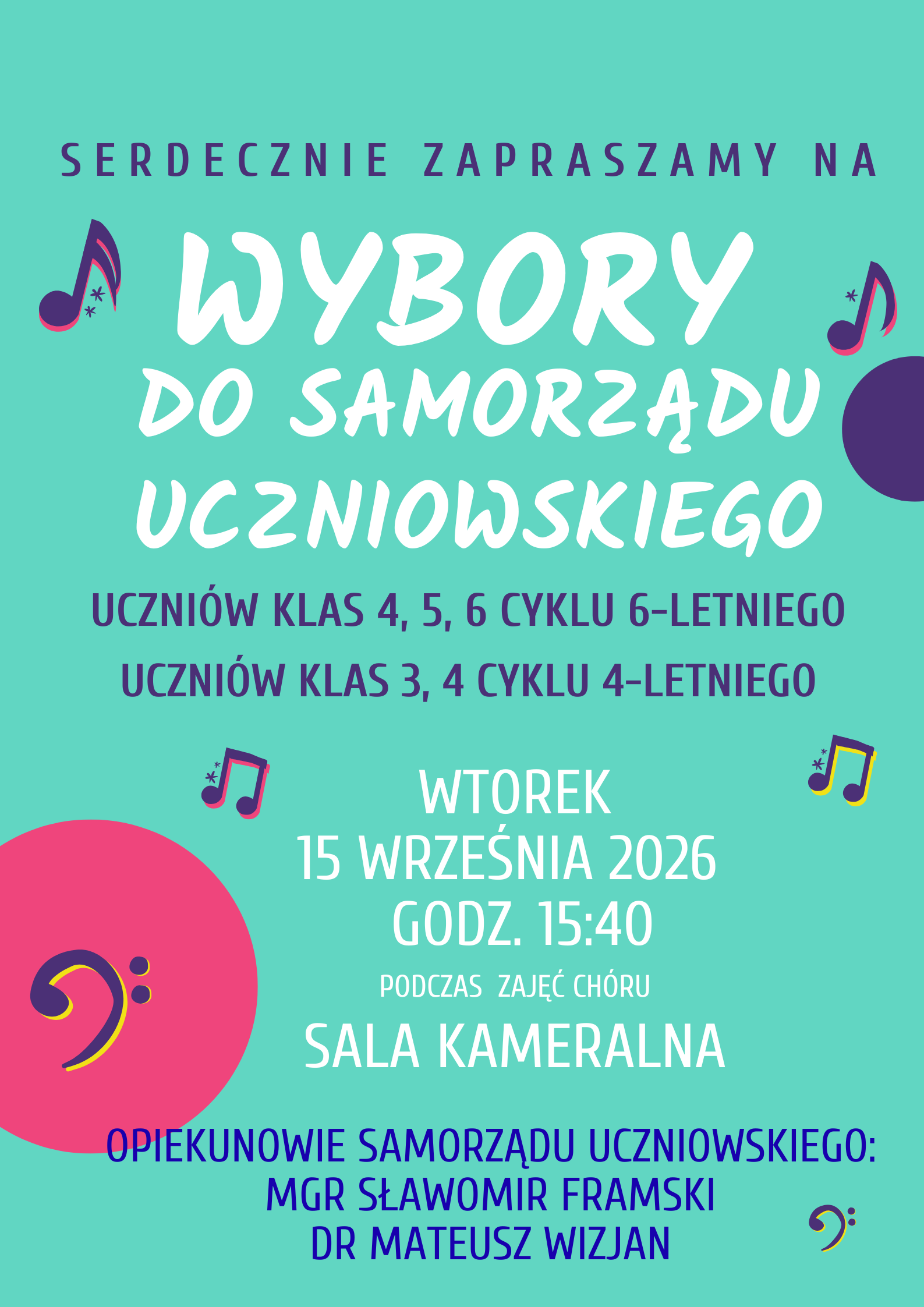 Plakat - zapraszamy na wybory