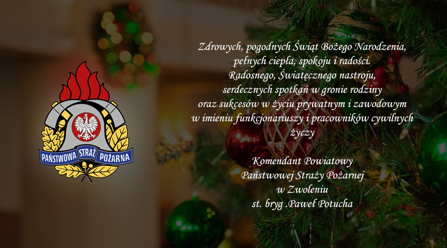 Kartka z życzeniami Komendanta Powiatowego