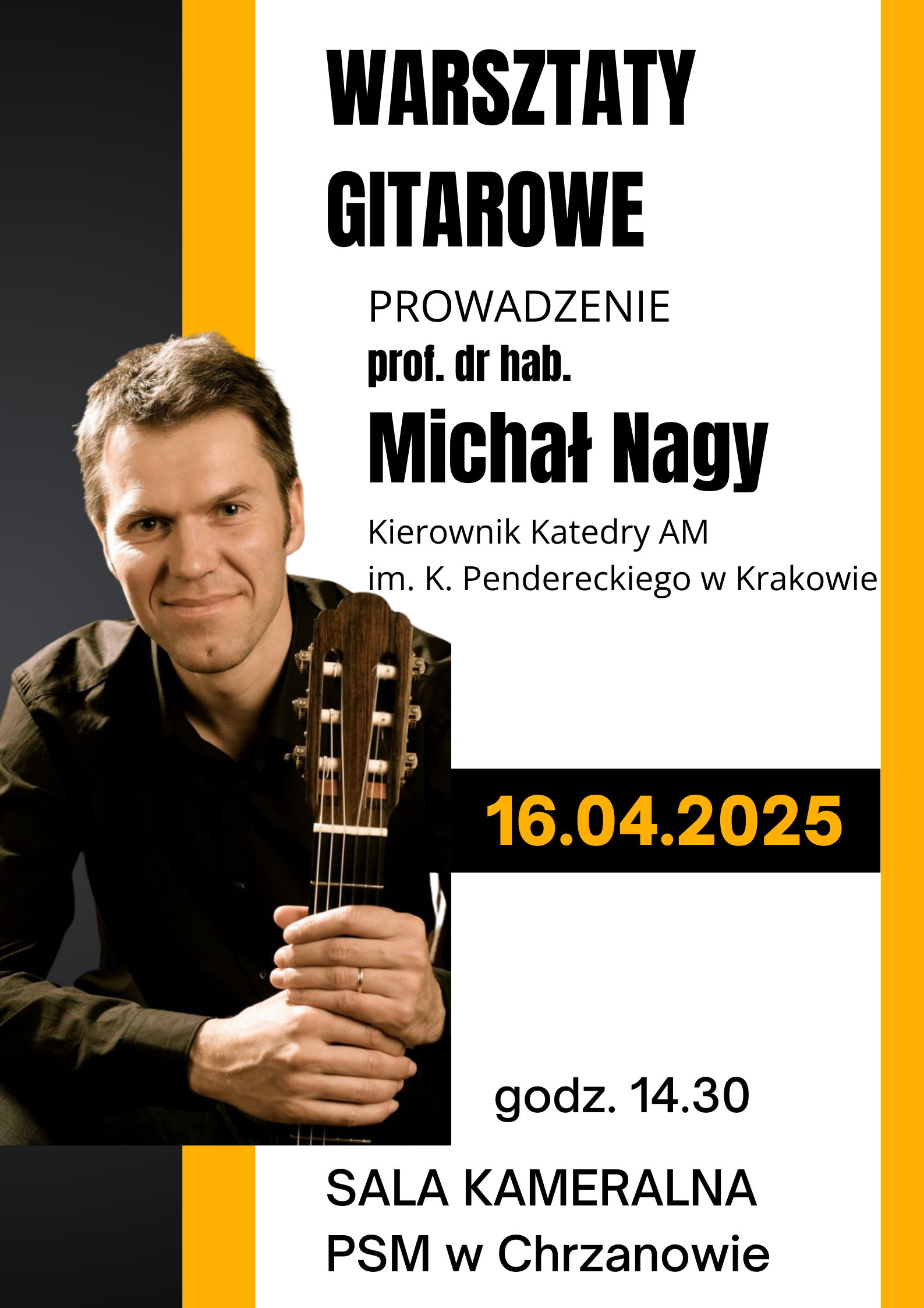 Afisz na warsztaty gitarowe