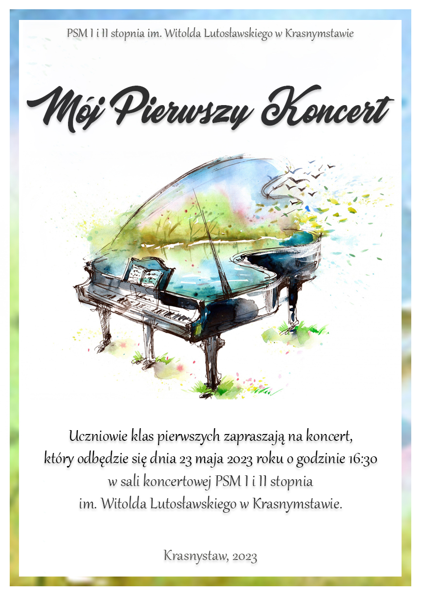 Plakat mój pierwszy koncert