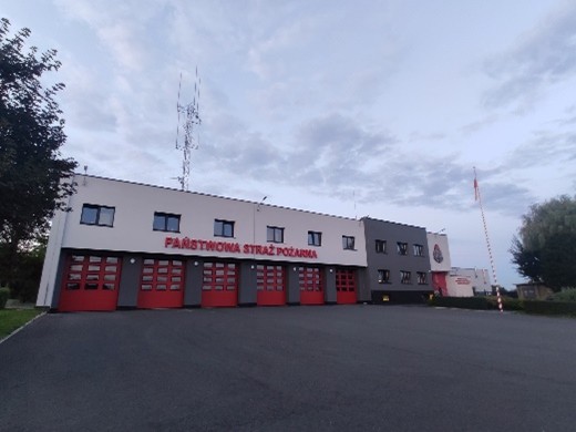 Budynek Komendy Powiatowej Państwowej Straży Pożarnej w Wodzisławiu Śląskim.