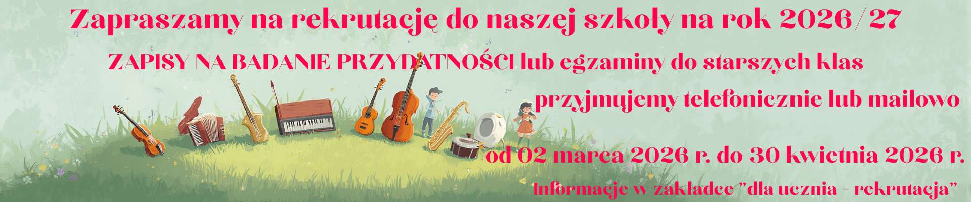 grafika z ogłoszeniem o rekrutacji