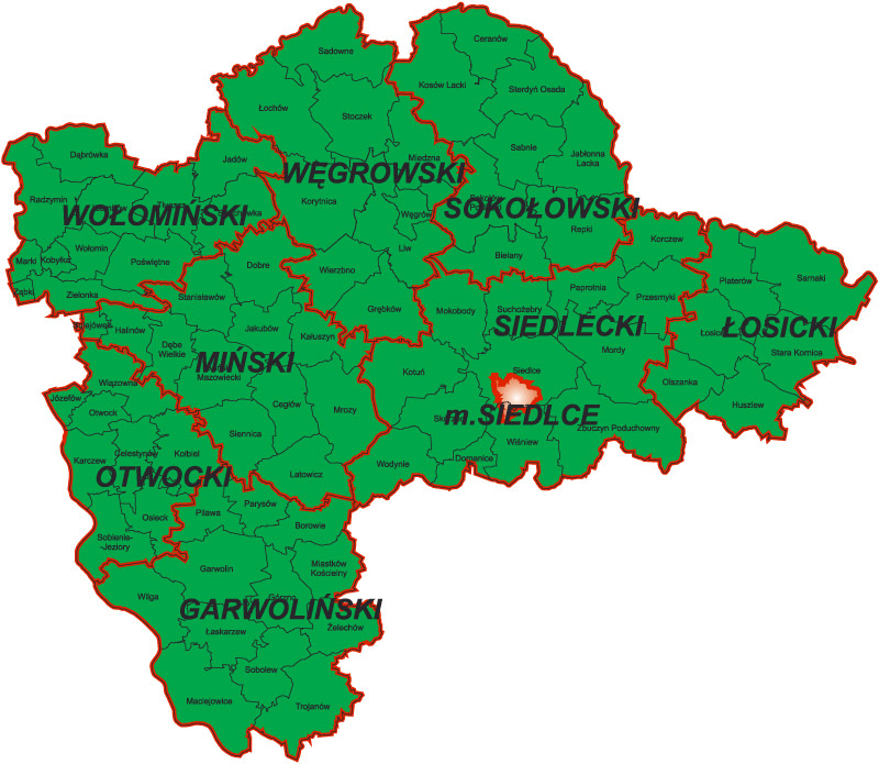 Obszar działania delegatury