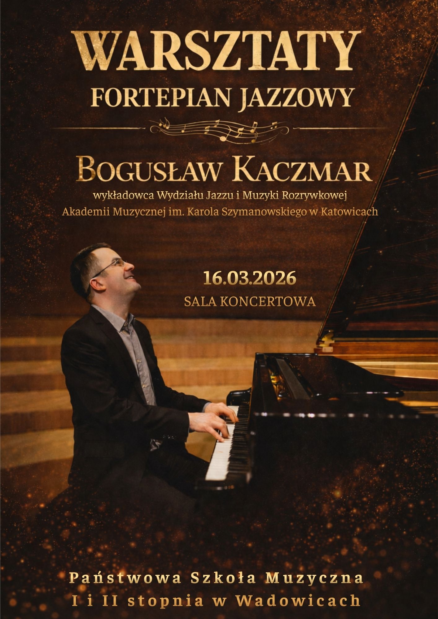 Warsztaty mistrzowskie - Bogusław Kaczmar (fortepian jazzowy) 16.03.2026