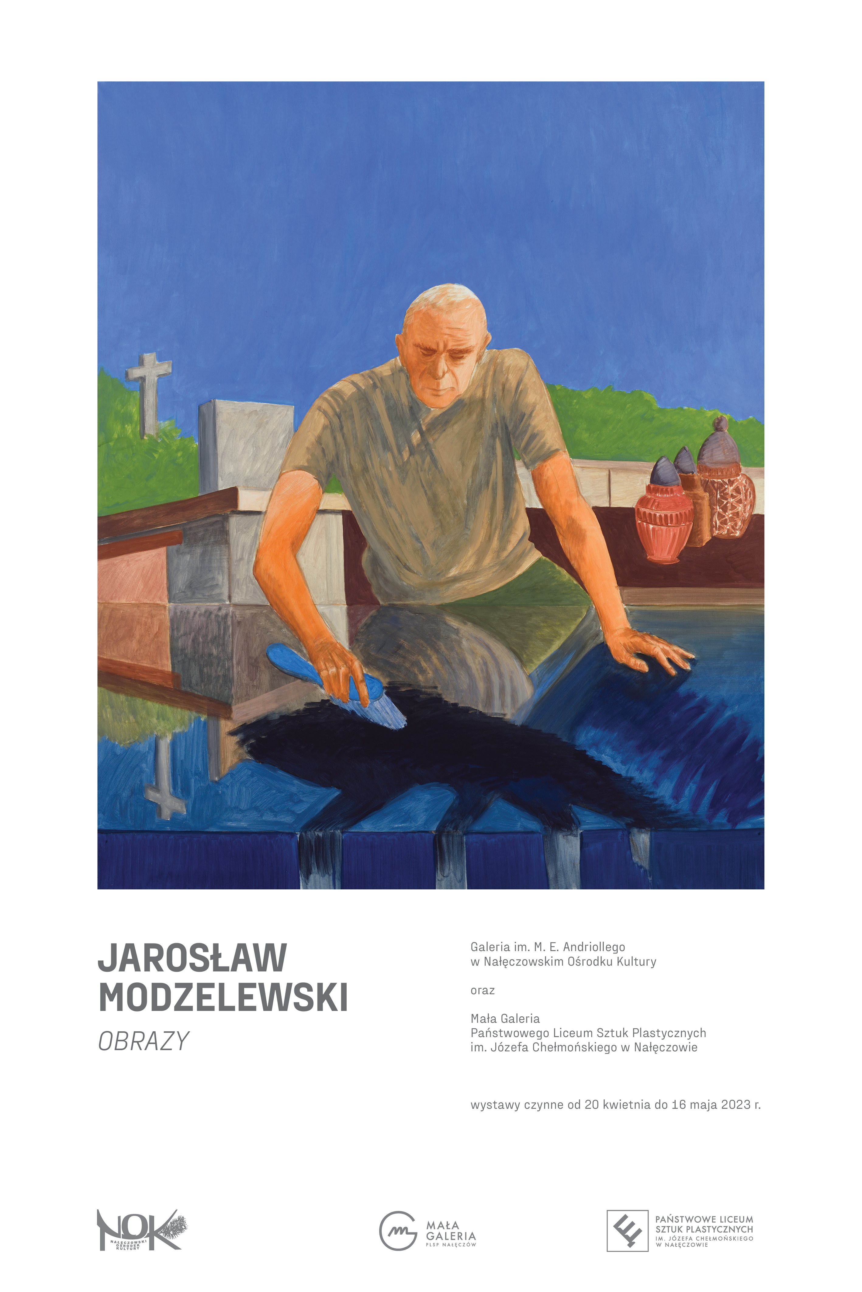 Plakat do wystawy Jarosława Modzelewskiego