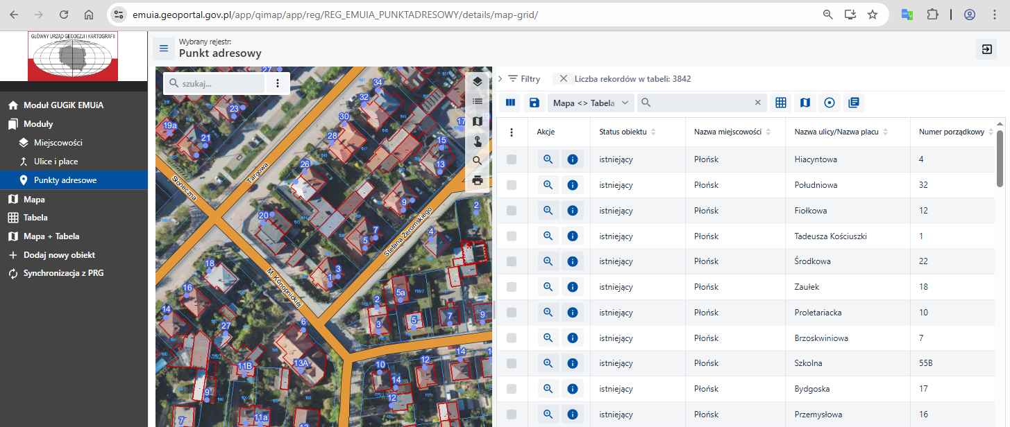 Zrzut ekranu z Aplikacji EMUiA