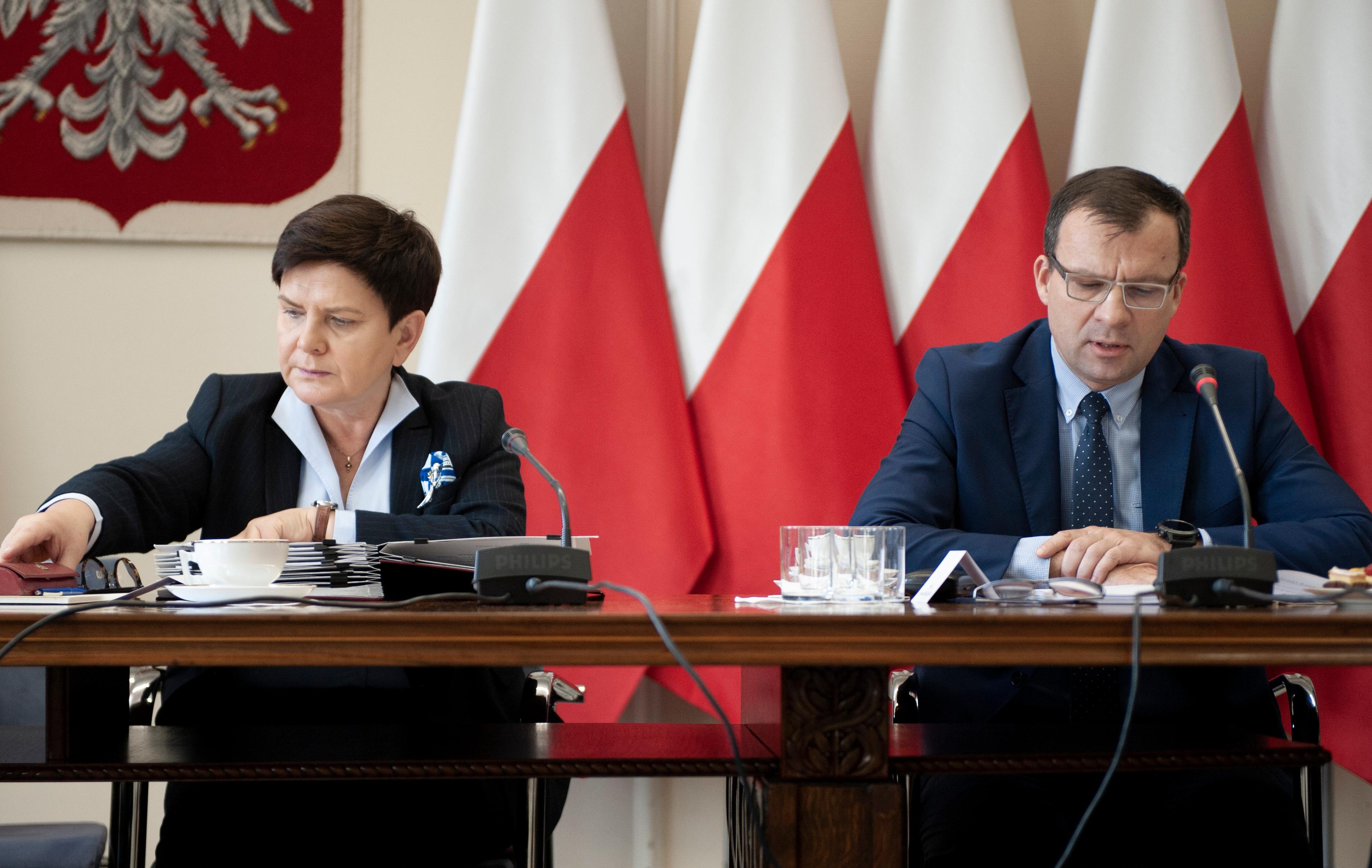 Wicepremier Beata Szydło podczas posiedzenia Komitetu Społecznego Rady Ministrów.