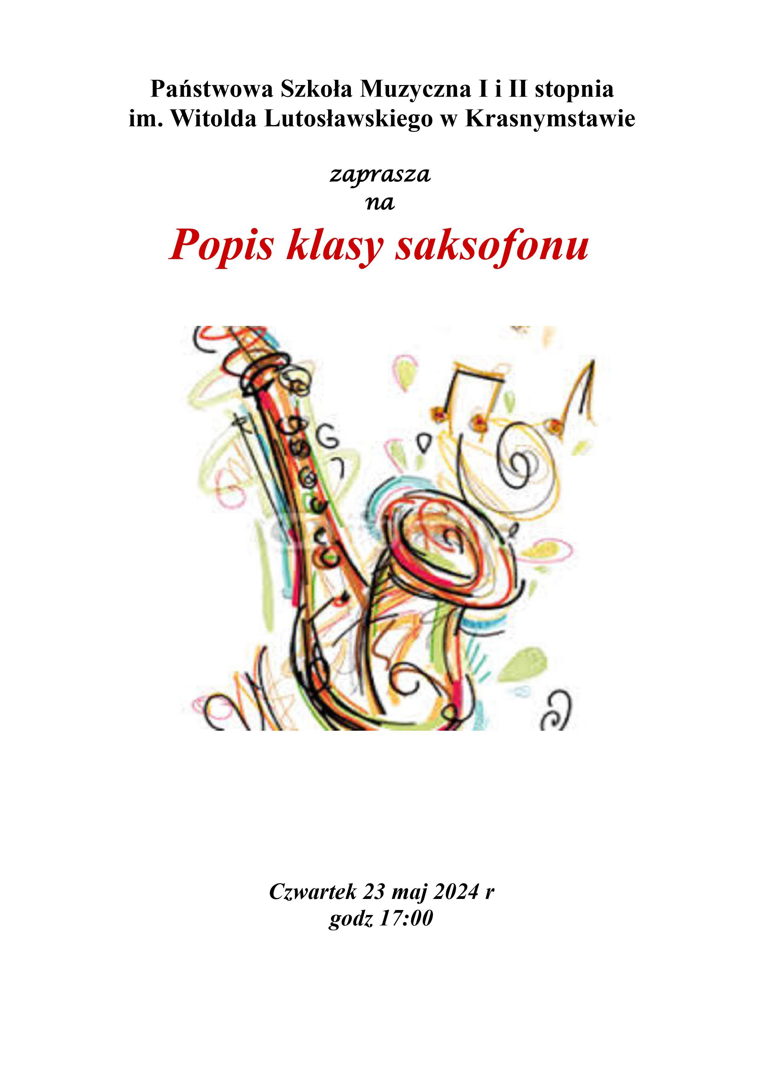 popis klasy saksofonu