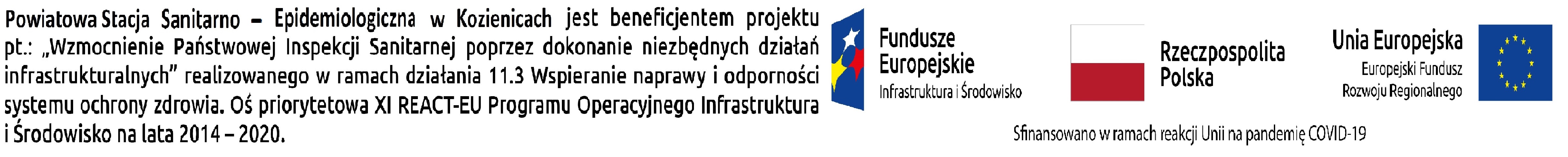 Logotypy Funduszy Europejskich, RP i UE