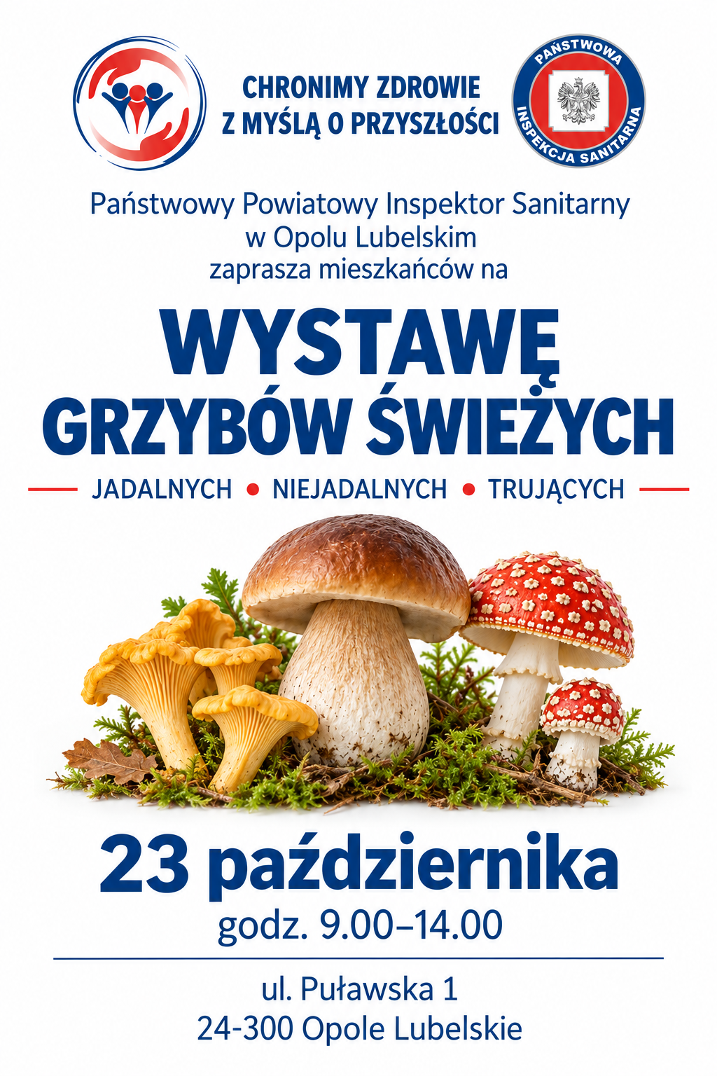 Zaproszenie na wystawę grzybów w dniu 23 października 2026 roku