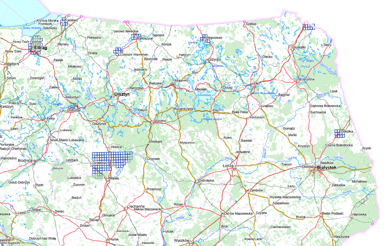 Ilustracja przedstawia zrzut ekranu z zasięgiem nowo przyjętych danych