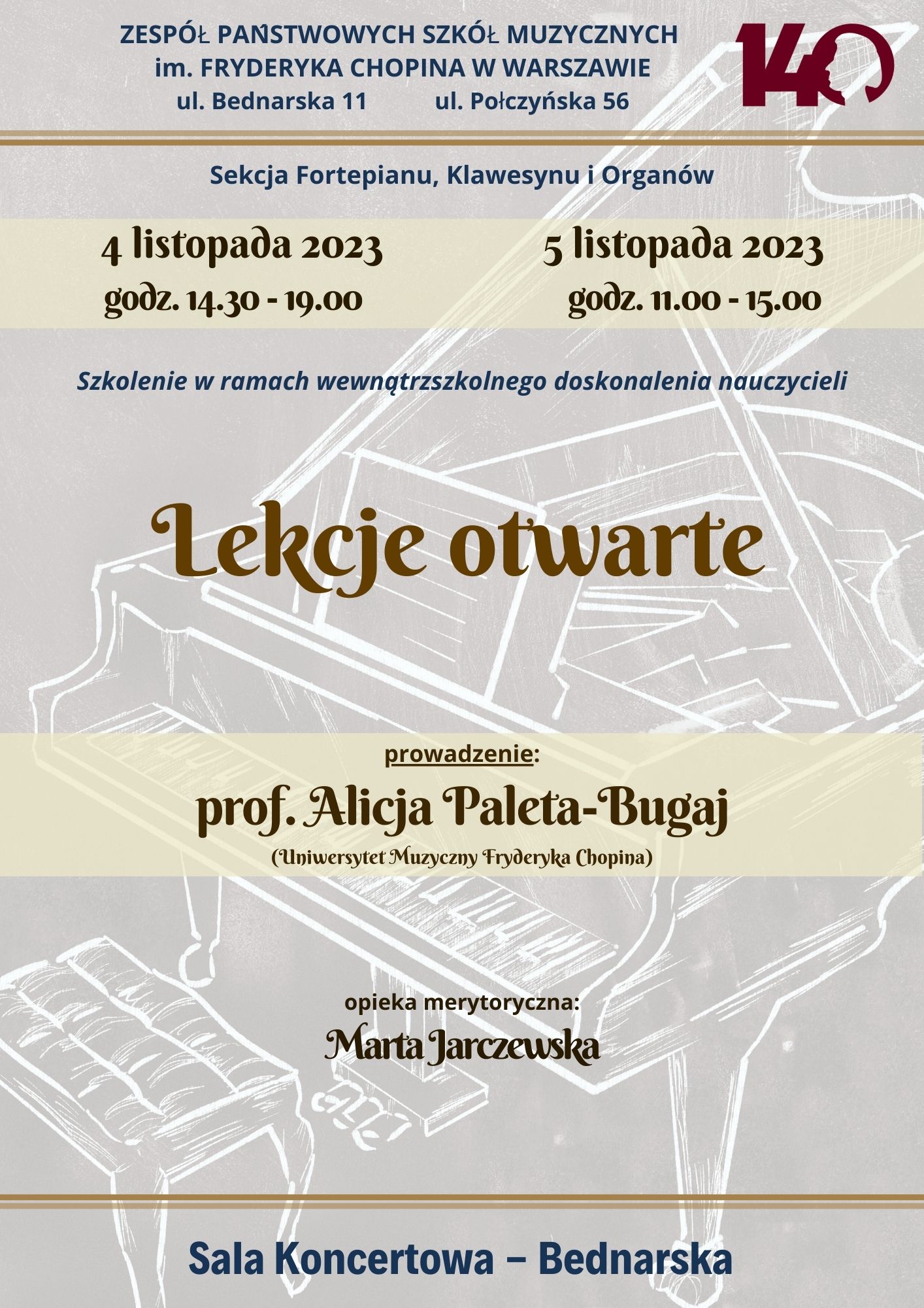 Grafika - afisz warsztatów 4.11.2023