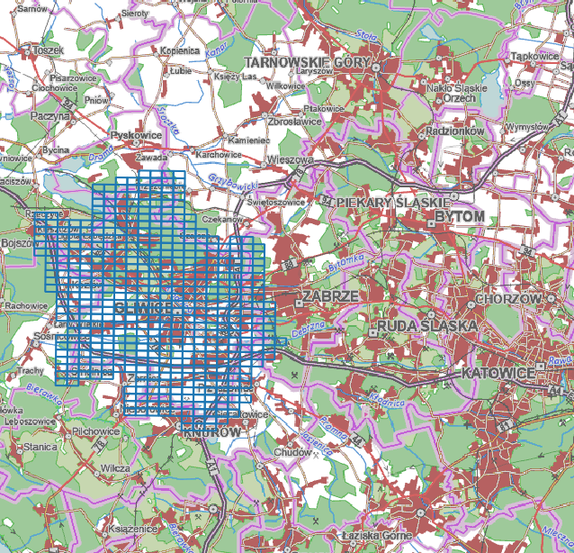 Ilustracja przedstawia zrzut ekranu z zasięgiem nowo przyjętych danych