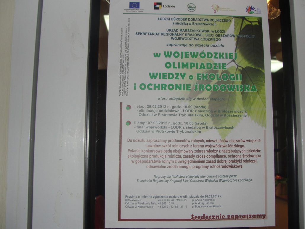 WOJEWÓDZKA OLIMPIADA WIEDZY O EKOLOGII I OCHRONIE ŚRODOWISKA
