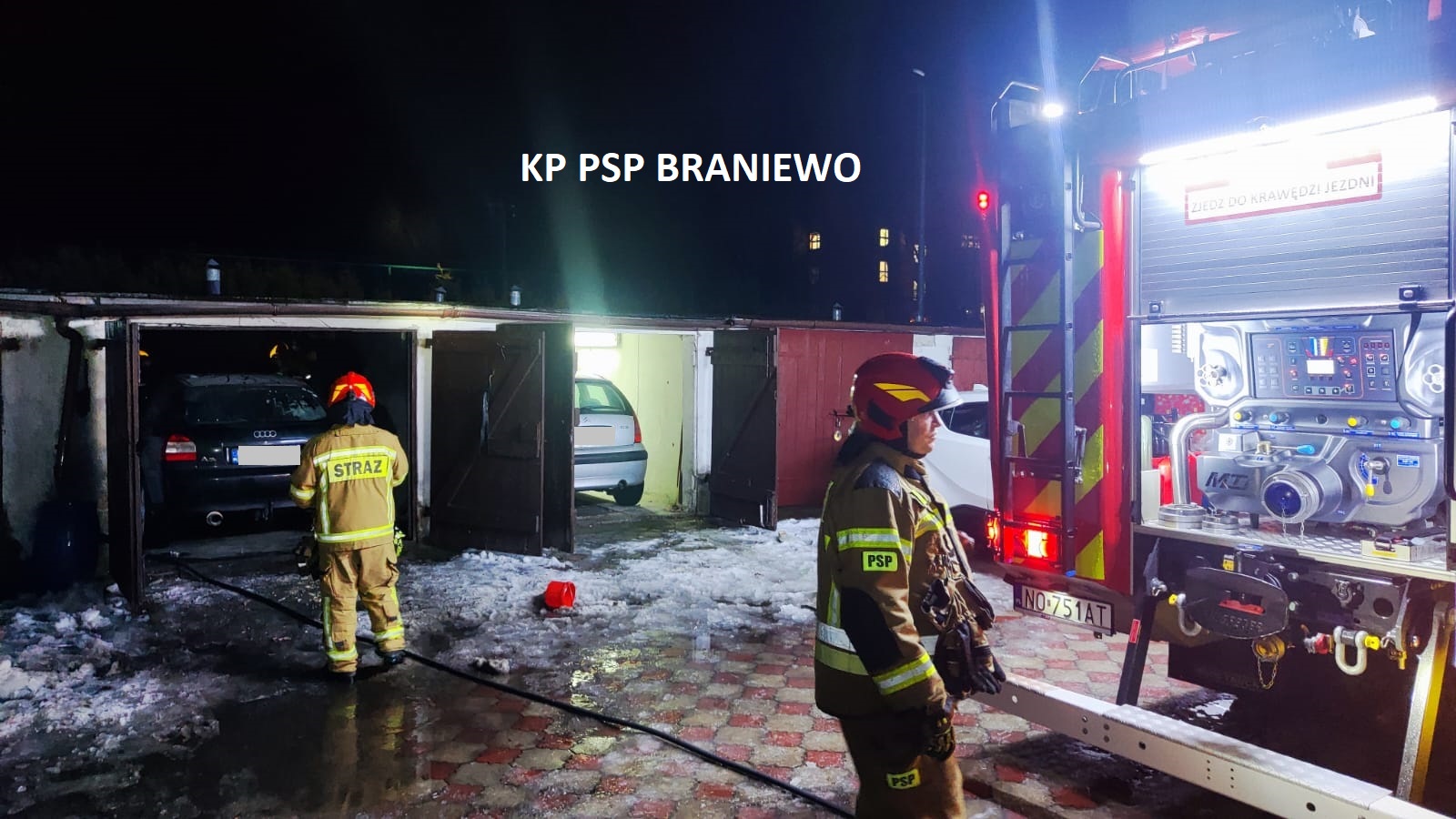 Pożar garażu – Braniewo 