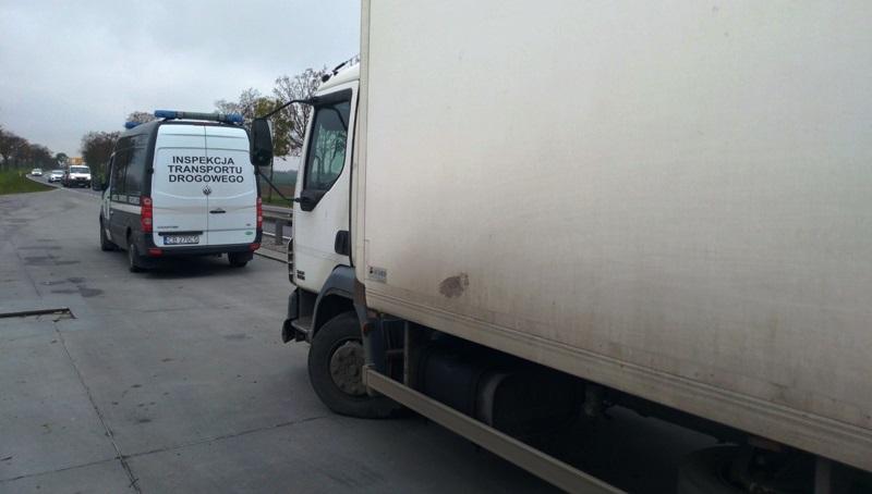 Ciężarówka i radiowóz ITD