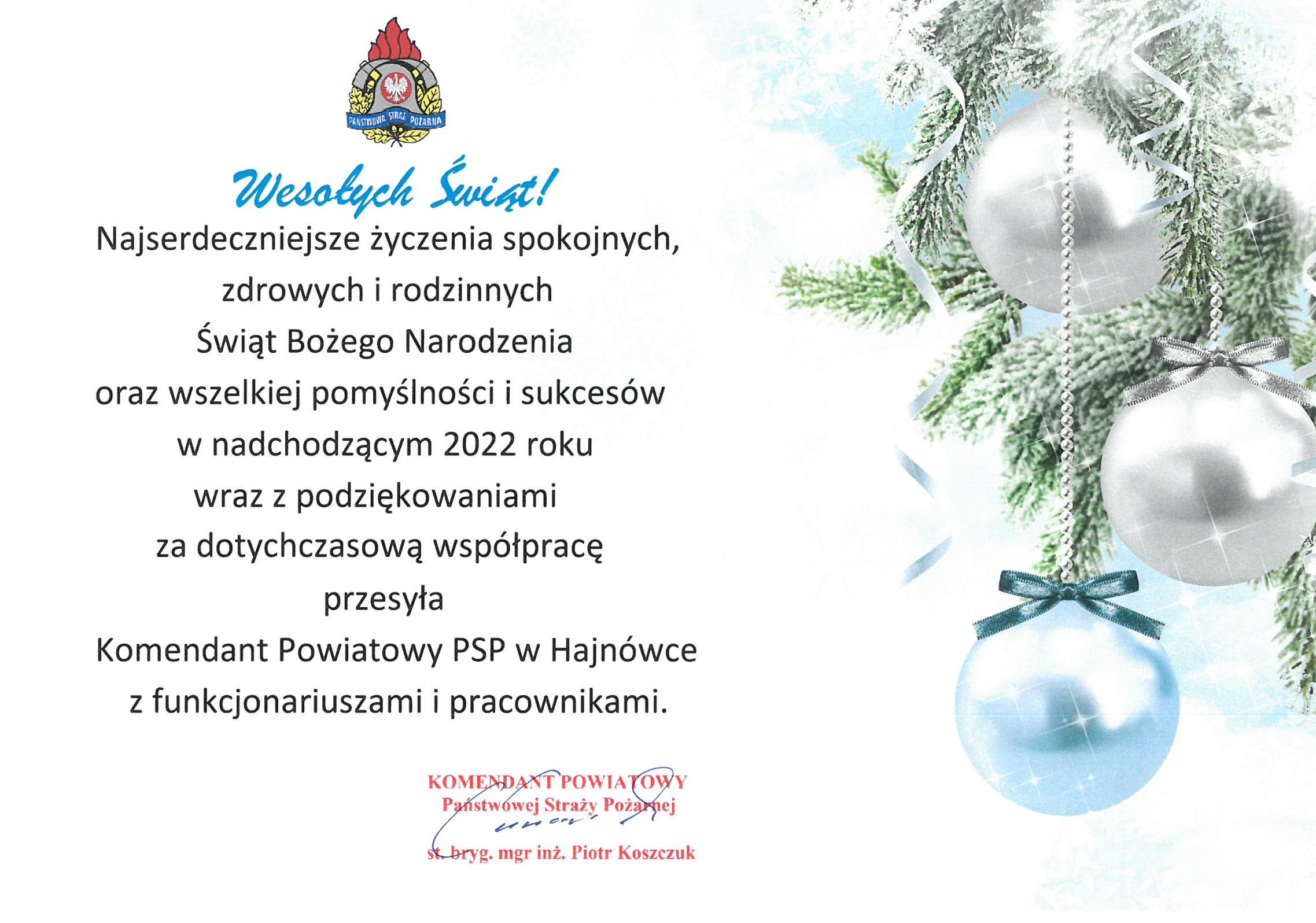 Życzenia świąteczne