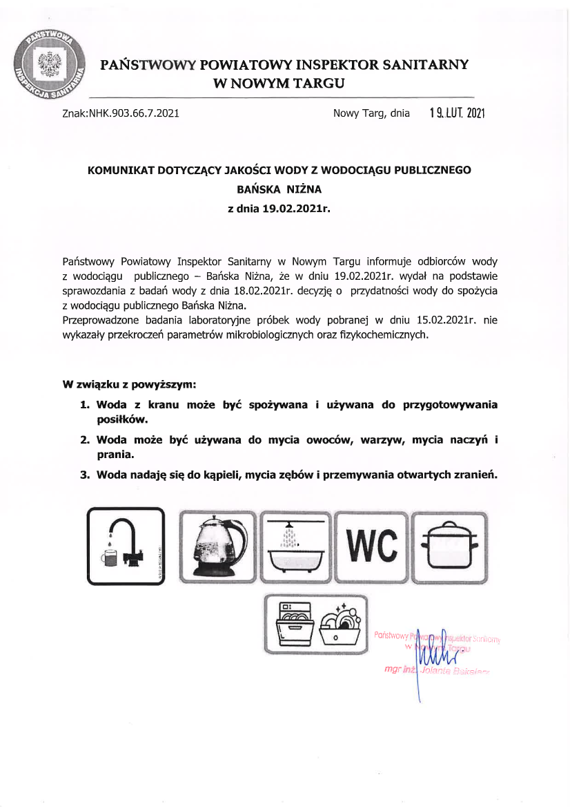 Komunikat woda 21.02.2021 r.