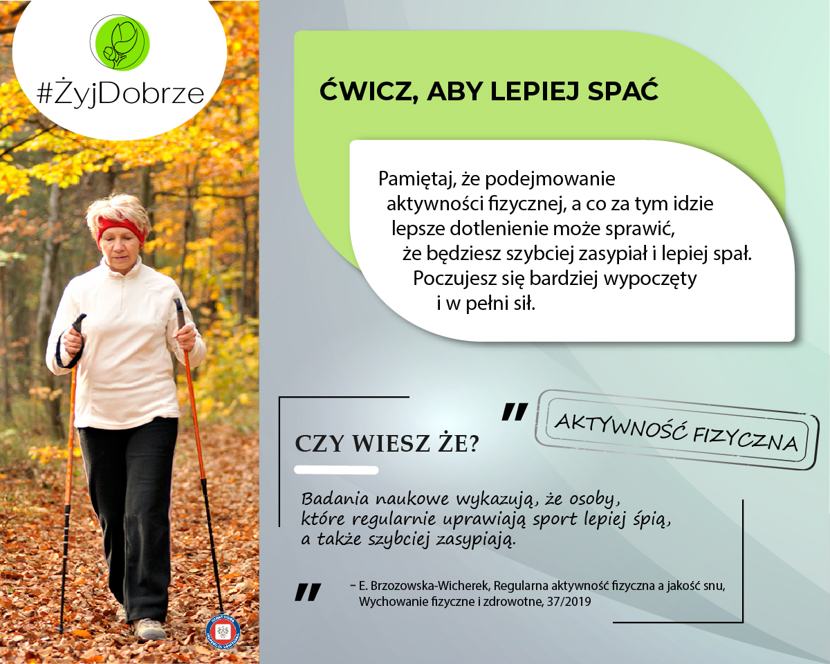 Ćwicz aby lepiej spać