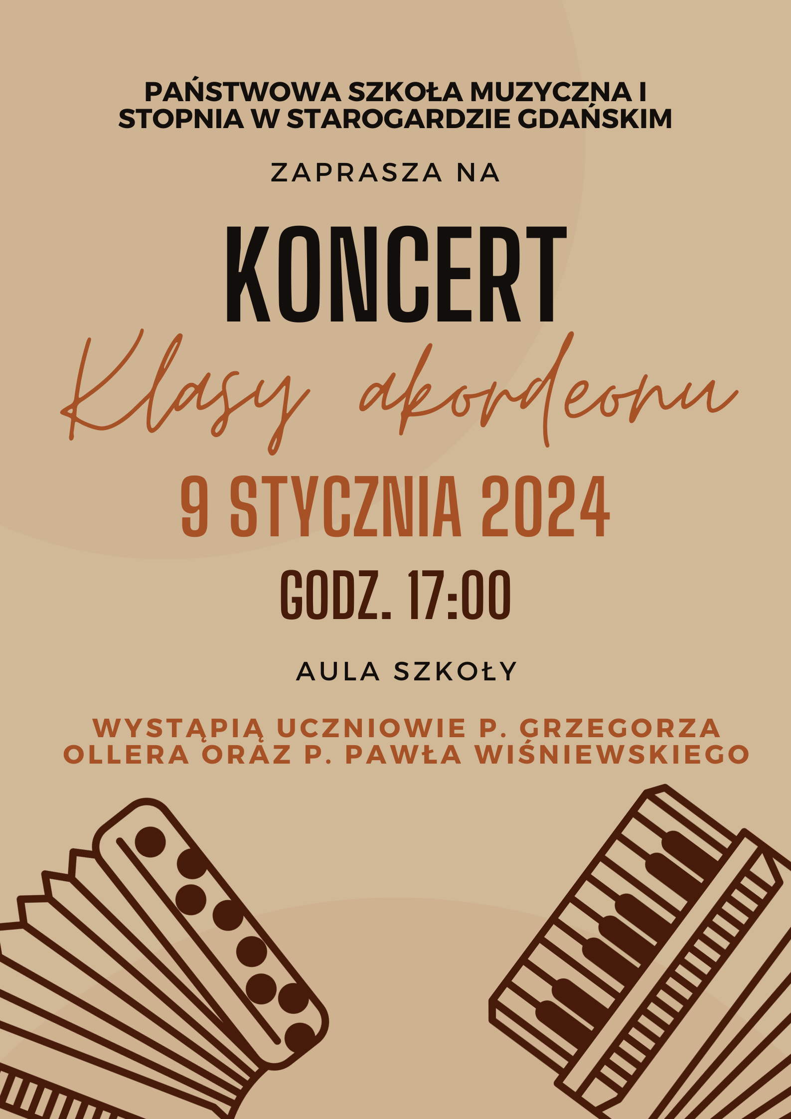 Plakat koncertu akordeonowego