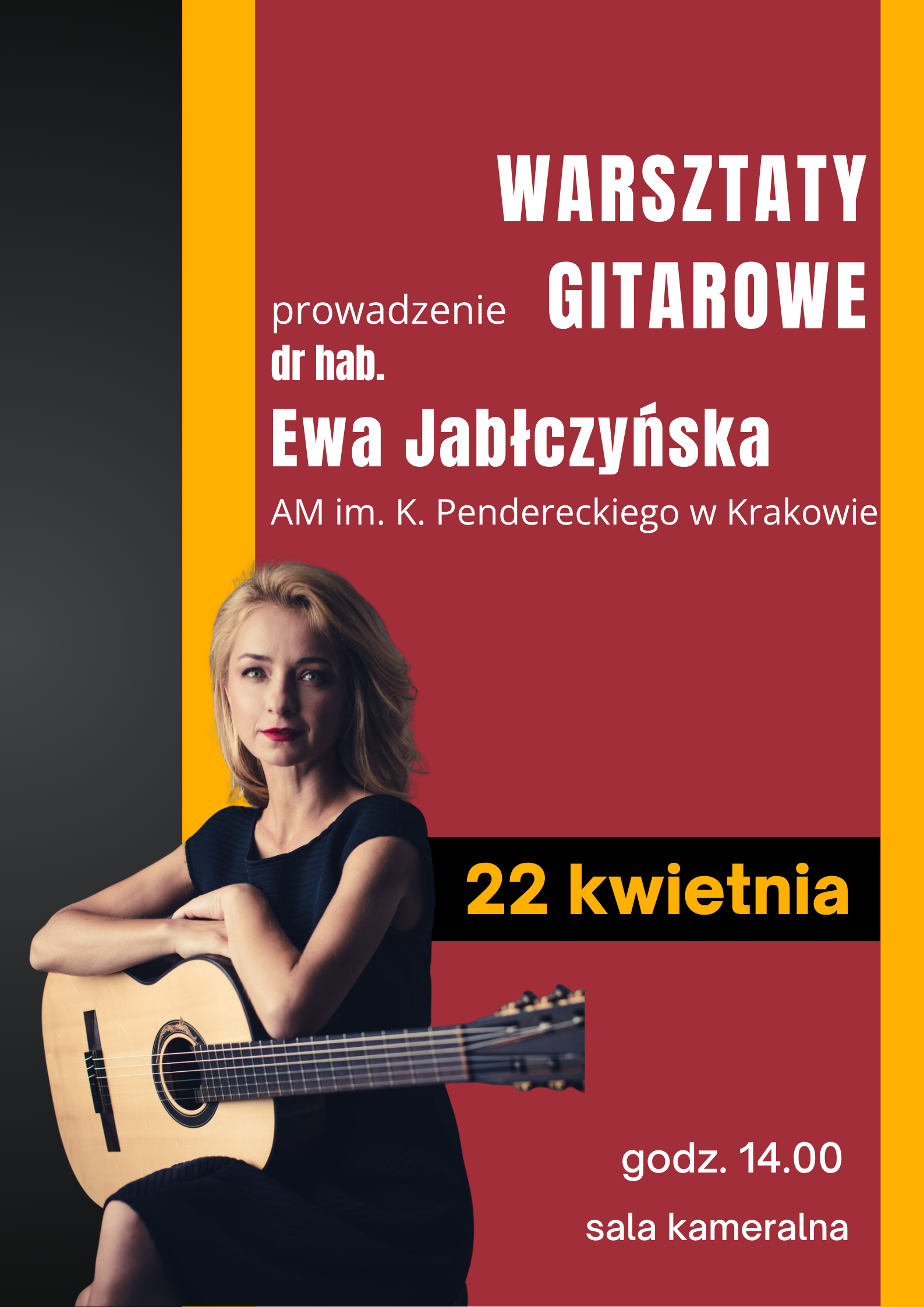 Afisz warsztaty gitarowe