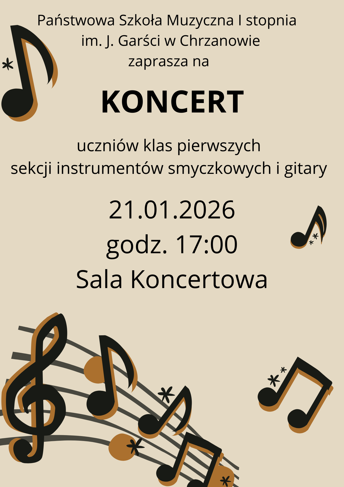 afisz na koncert 