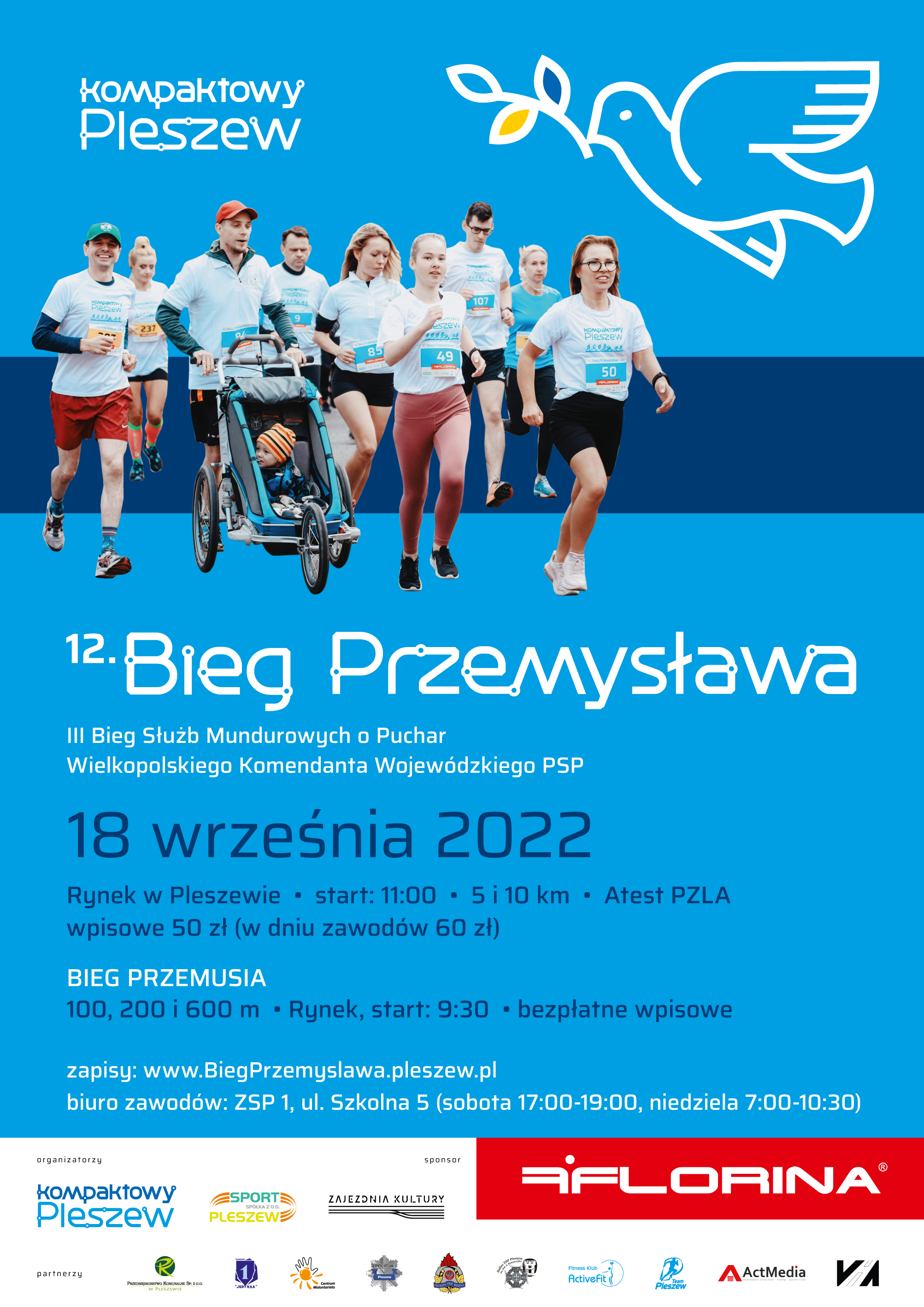 ZAPROSZENIE NA XII BIEG PRZEMYSŁAWA POD PATRONATEM HONOROWYM KOMENDANTA WOJEWÓDZKIEGO PSP W POZNANIU – PLESZEW, 18.09.25022