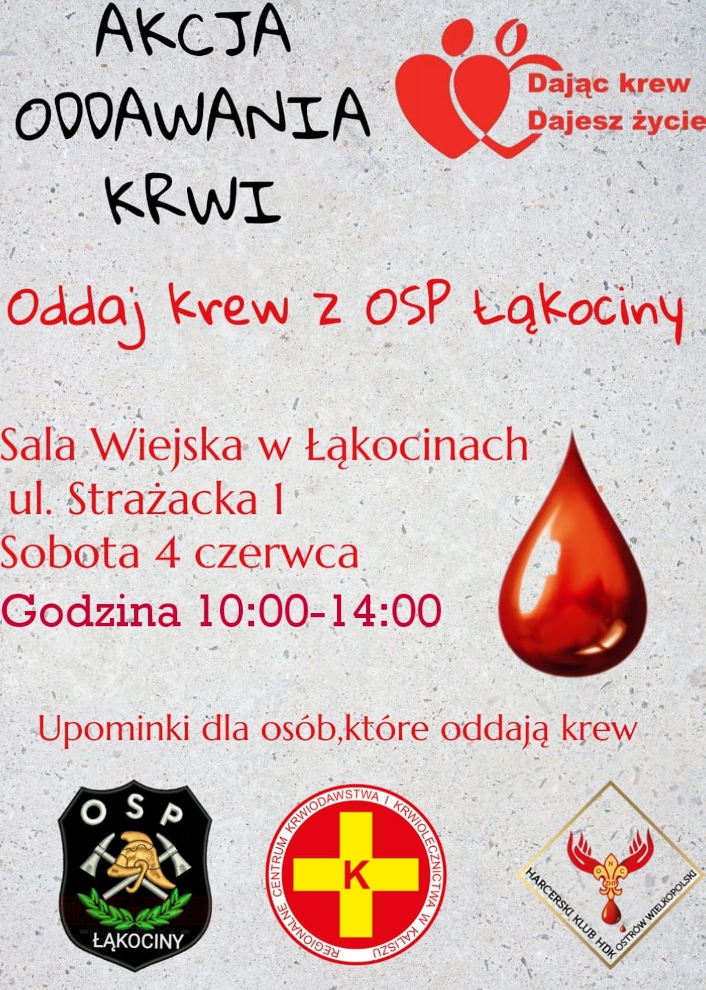 Oddaj krew z OSP Łąkociny