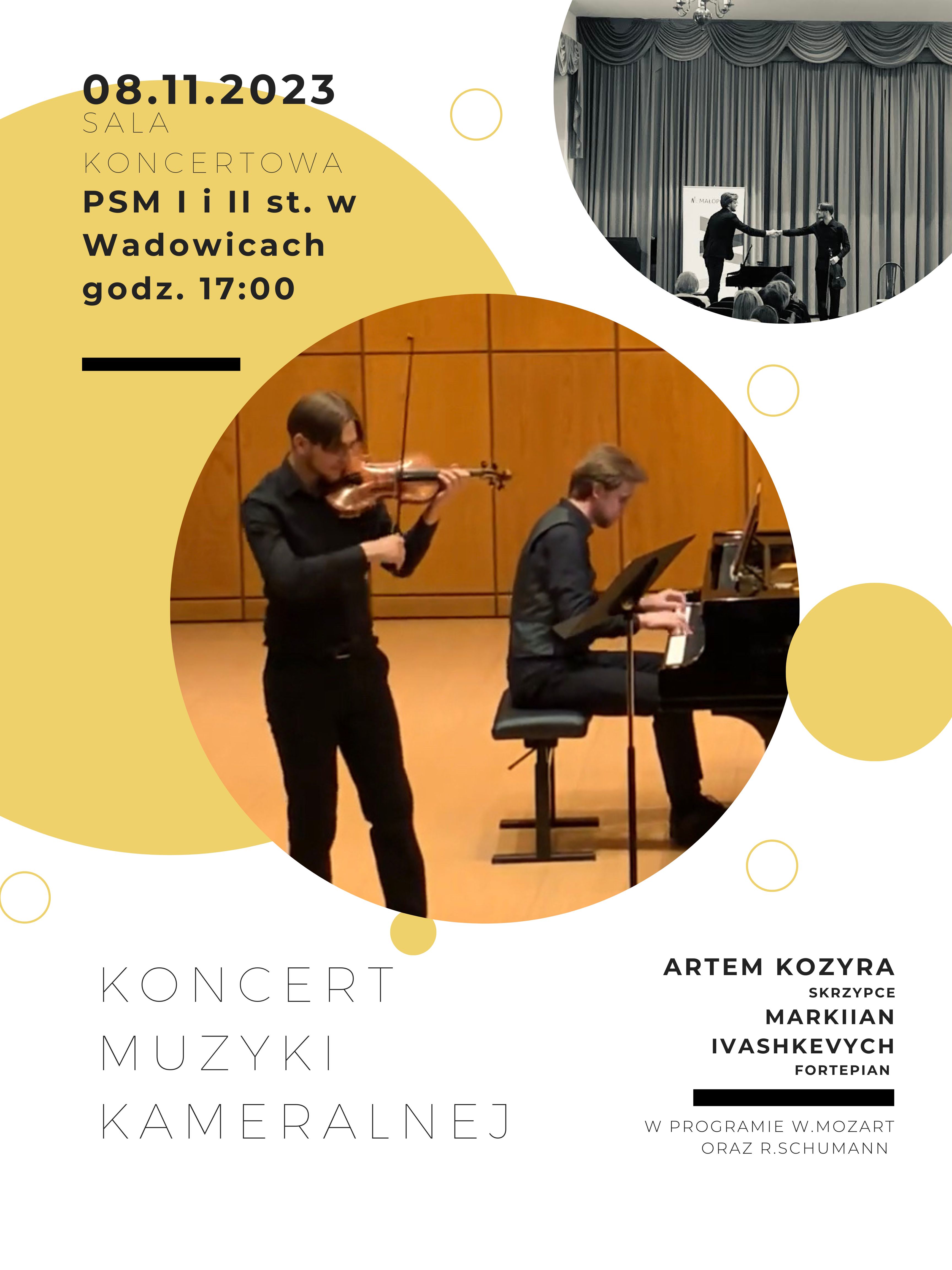 Koncert muzyki kameralnej 8.11.2023