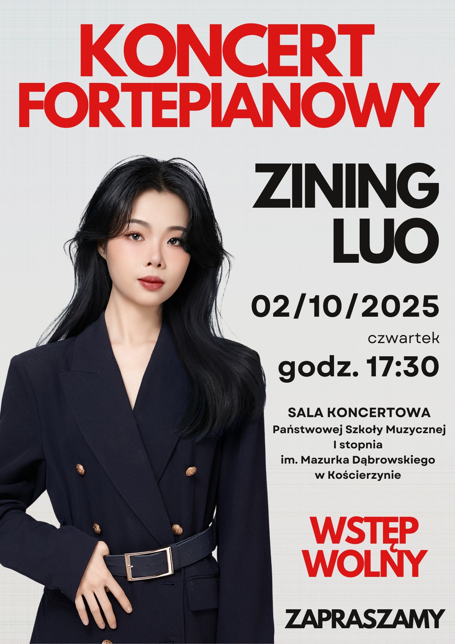 Plakat koncert fortepianowy