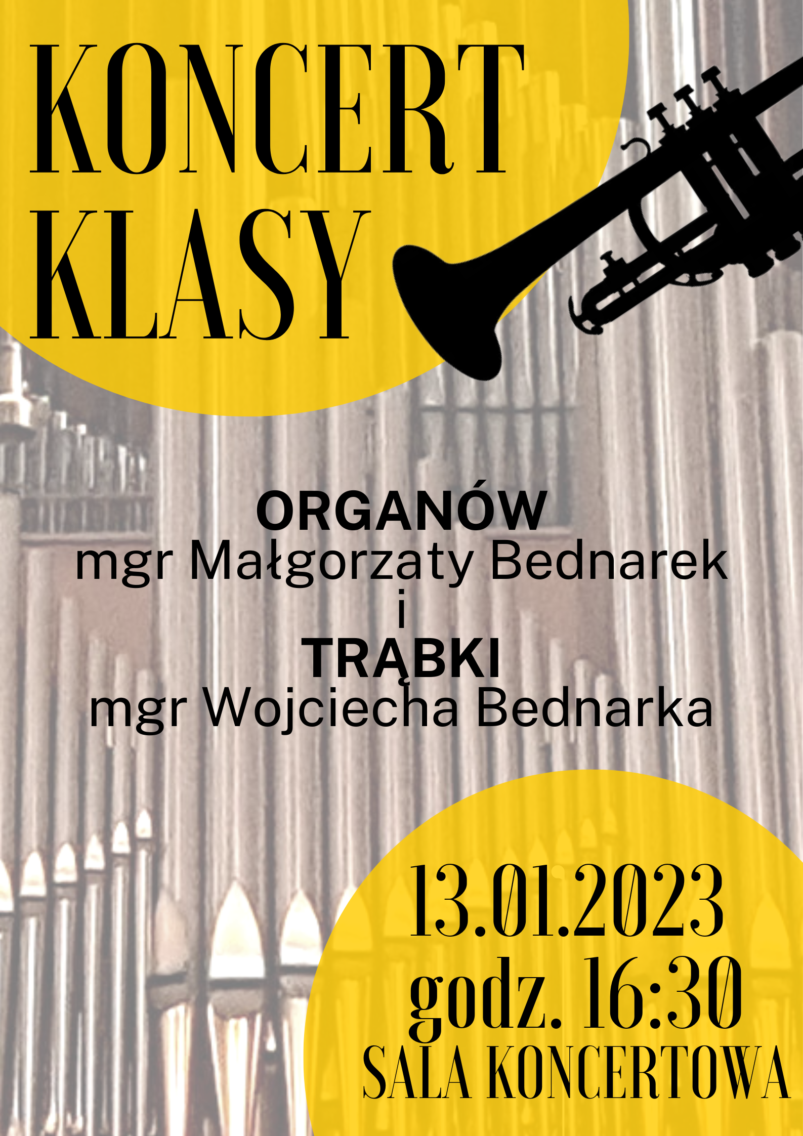 Koncert klasy organów i trąbki