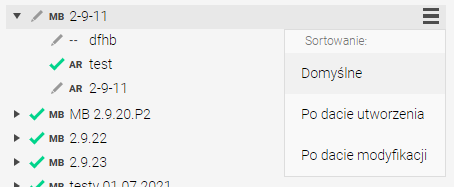 Sortowanie podstron