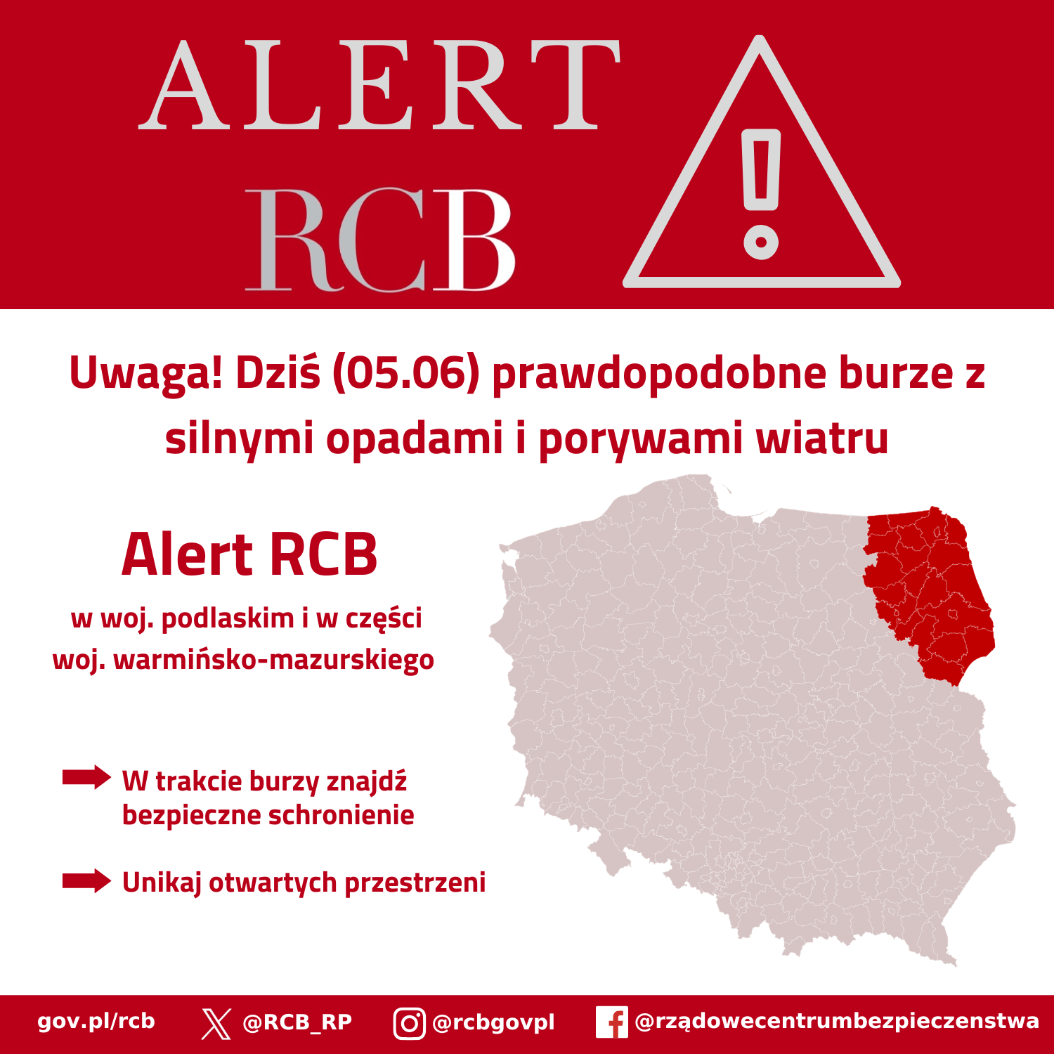 Alert RCB 5 czerwca