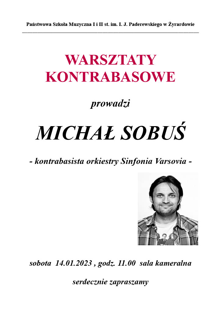 plakat warsztaty kontrabasowe 
