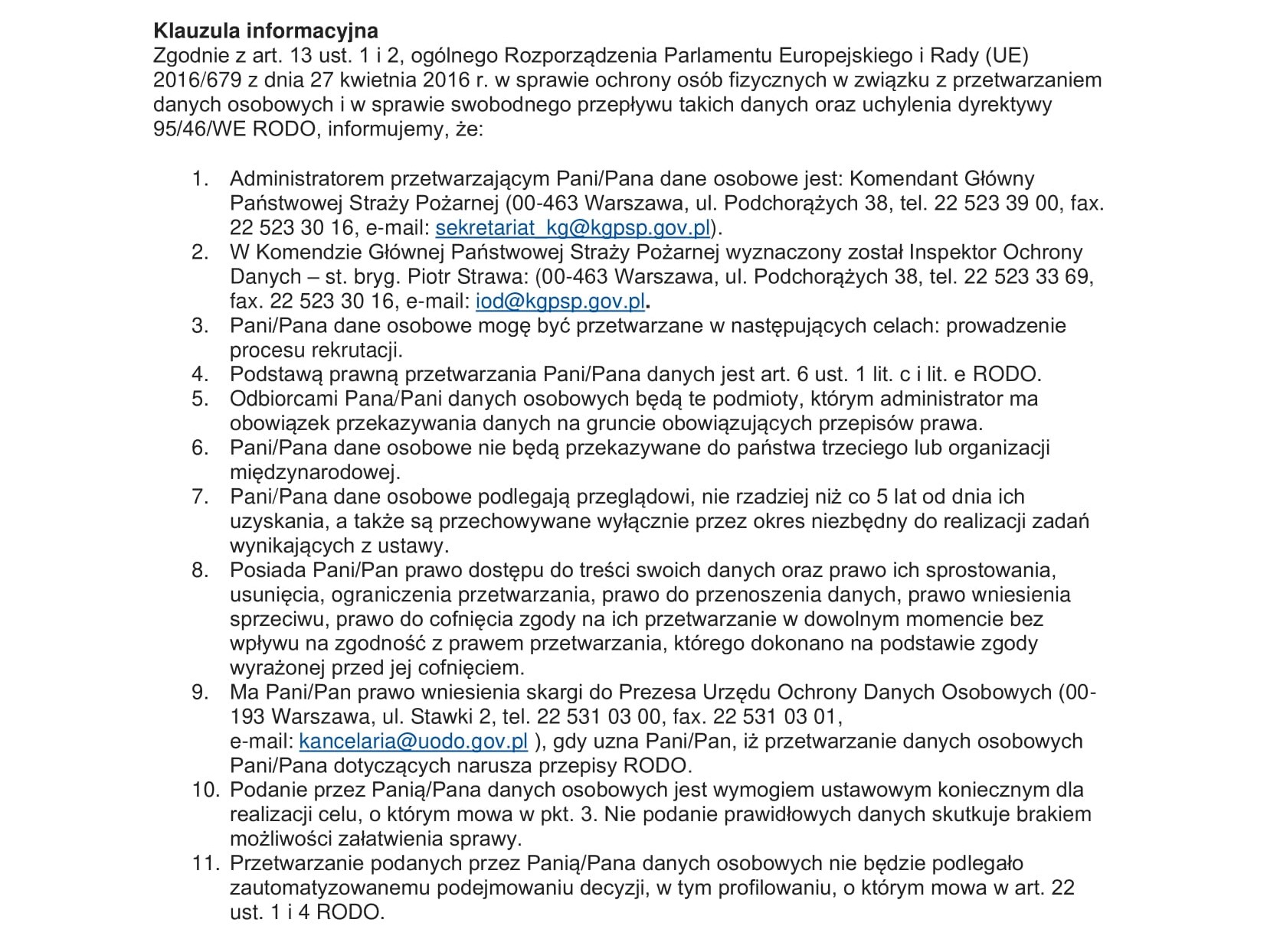 Klauzula informacyjna 