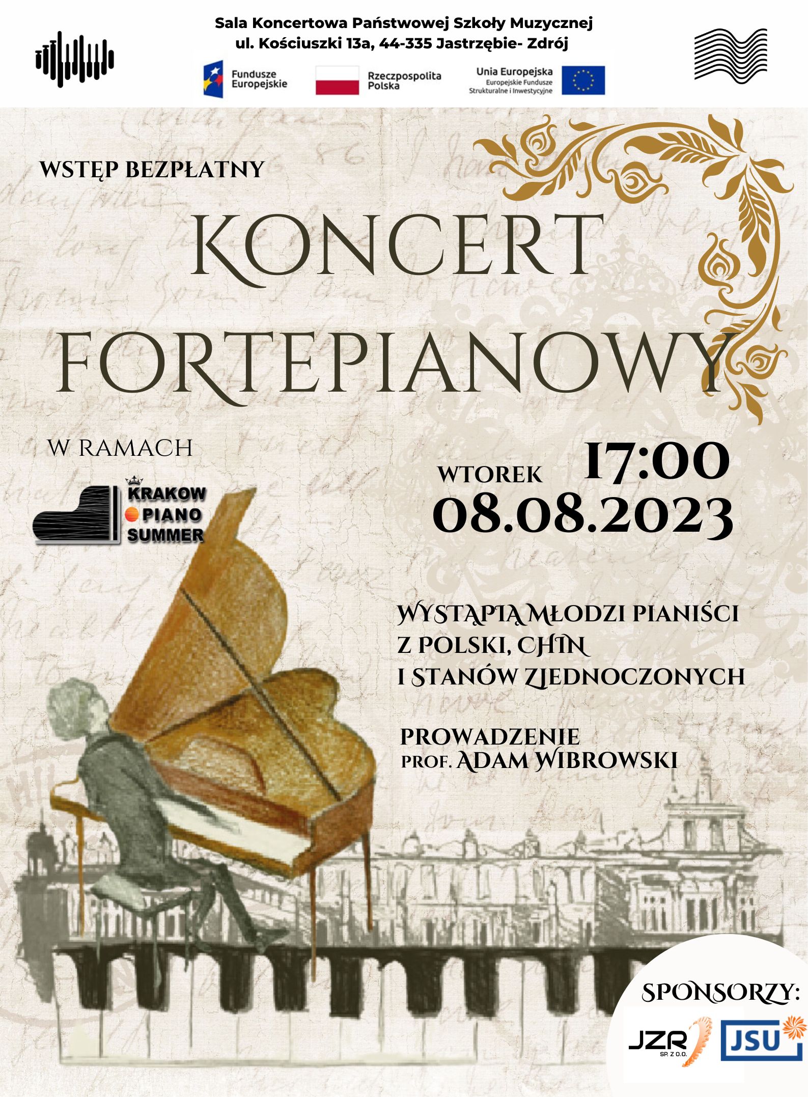 Plakat koncertu Kraków Piano Summer