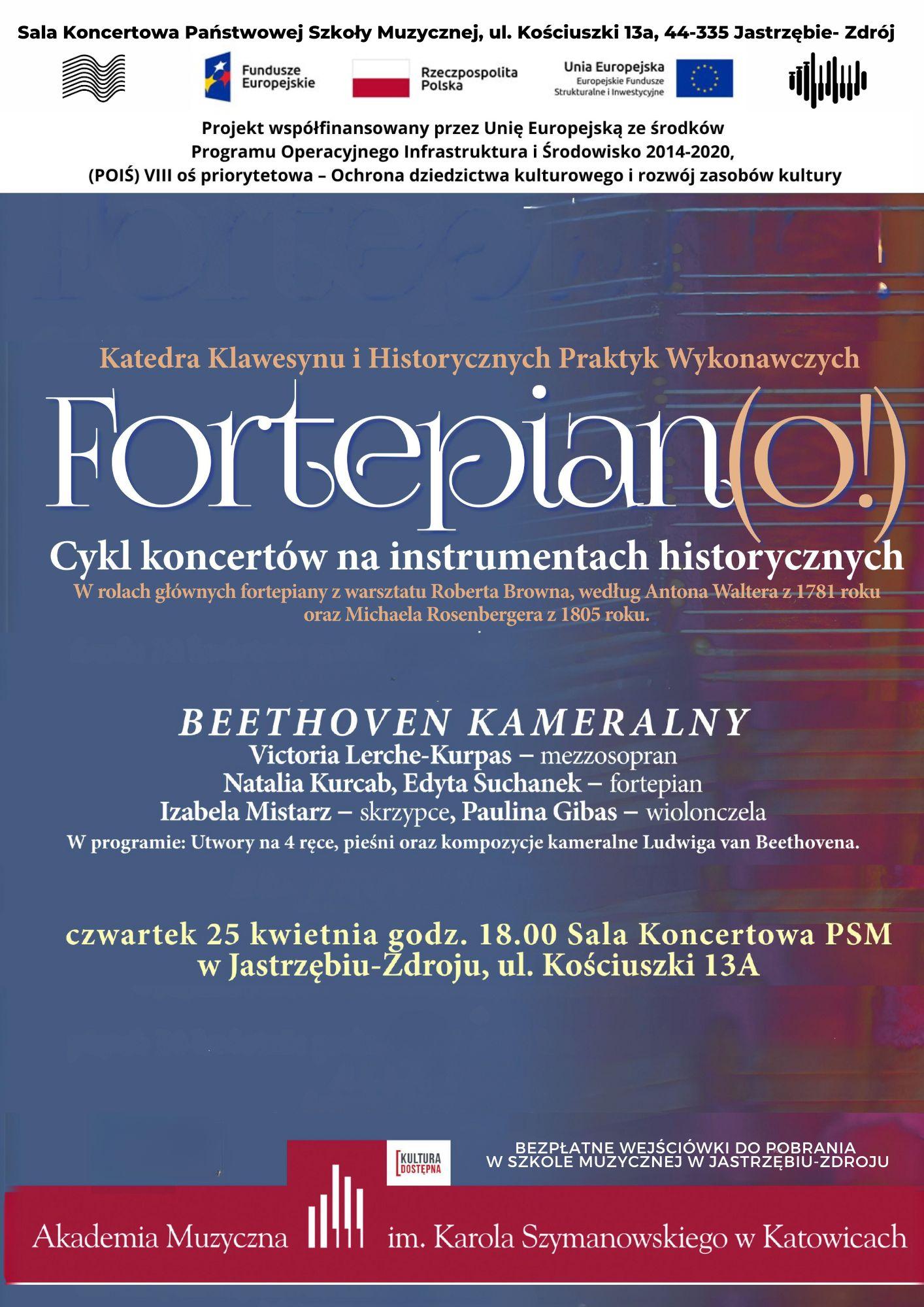 Plakat na Koncert Fortepiano.