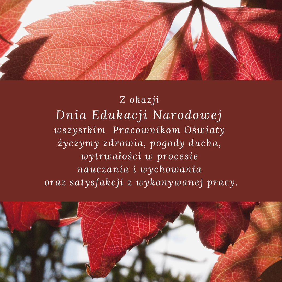 Życzenia z okazji Dnia Edukacji Narodowej