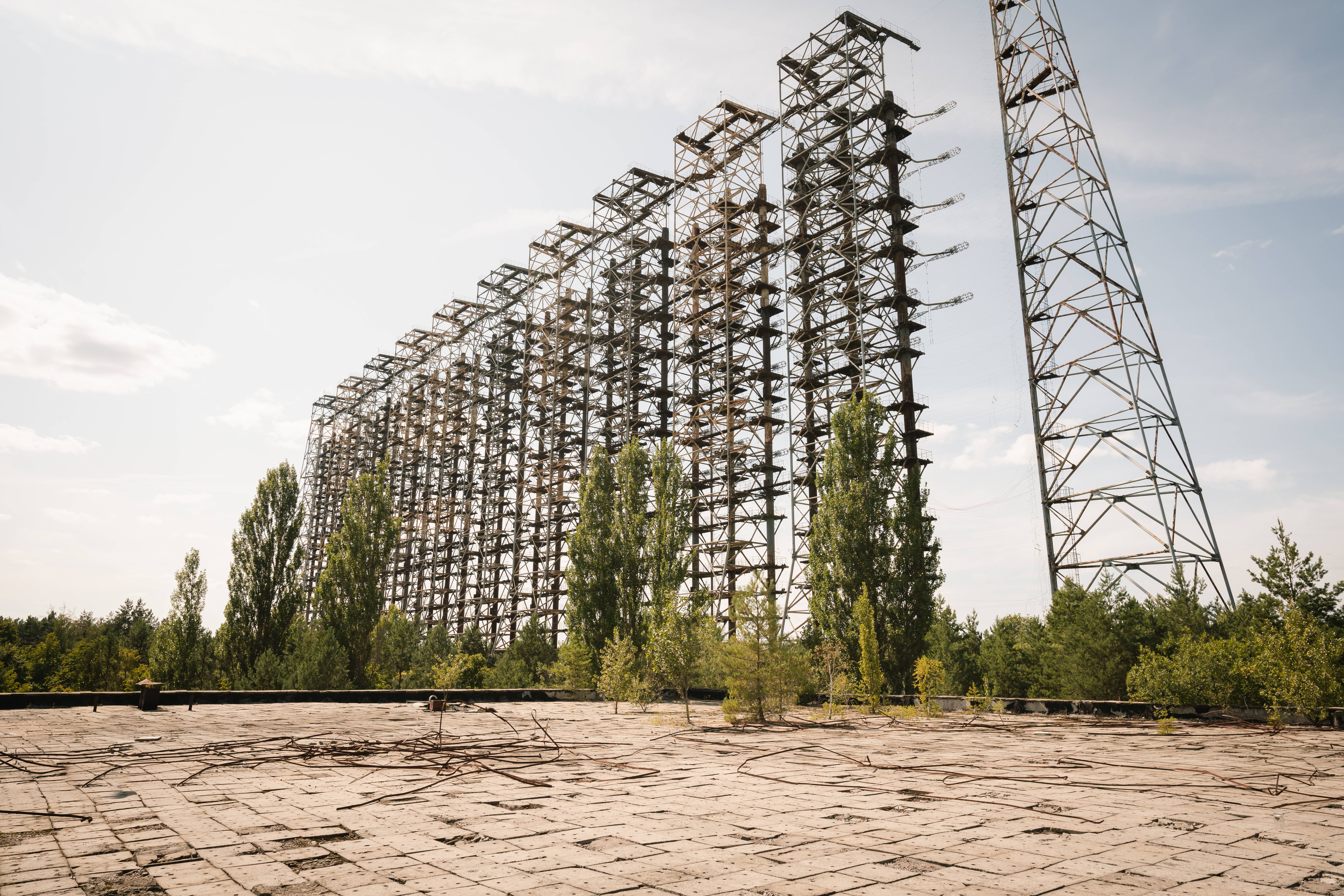 Antena radarowa Duga (Duga-1) - dawna sowiecka tajna technologia wykrywania rakiet - Czarnobylska Strefa Wykluczenia, Ukraina.