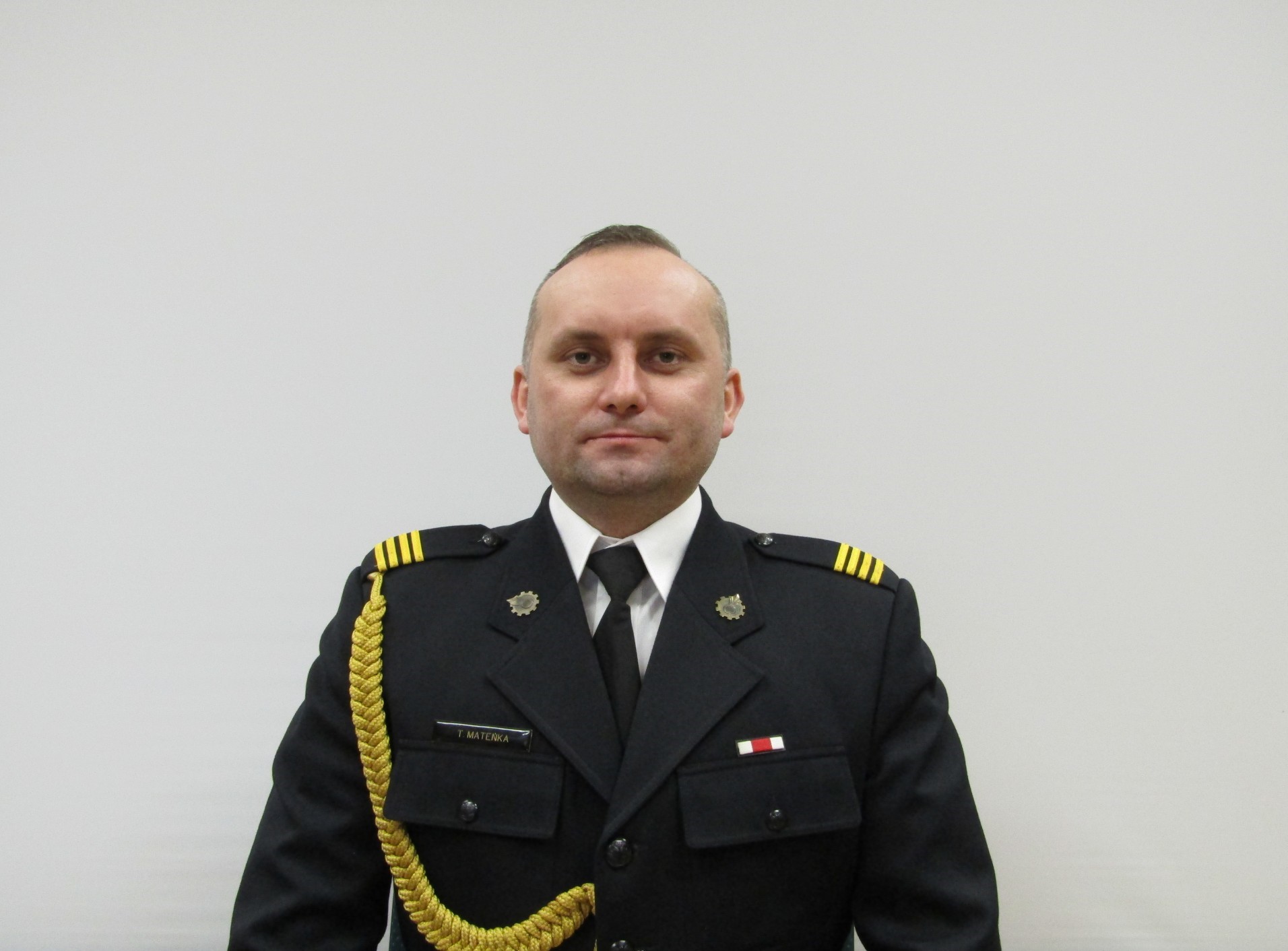 Na zdjęciu widać mł. ogn. Tomasza Mateńkę