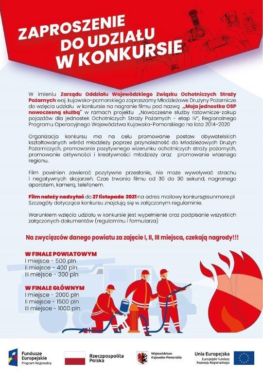 Konkurs dla Młodzieżowych Drużyn Pożarniczych "Moja jednostka OSP nowoczesną służbą"