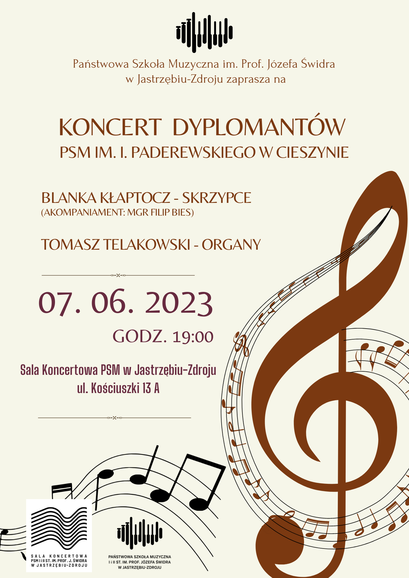 Koncert Dyplomantów PSM im. I.Paderewskiego w Cieszynie.
