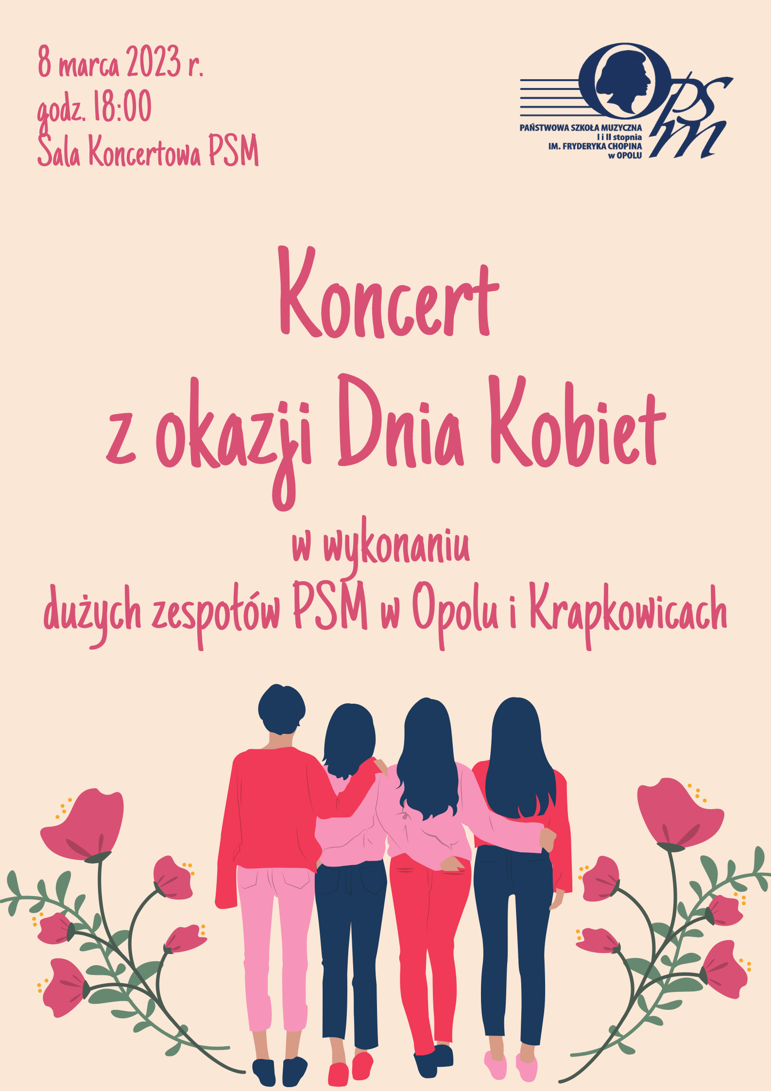 Plakat Koncertu z okazji Dnia Kobiet