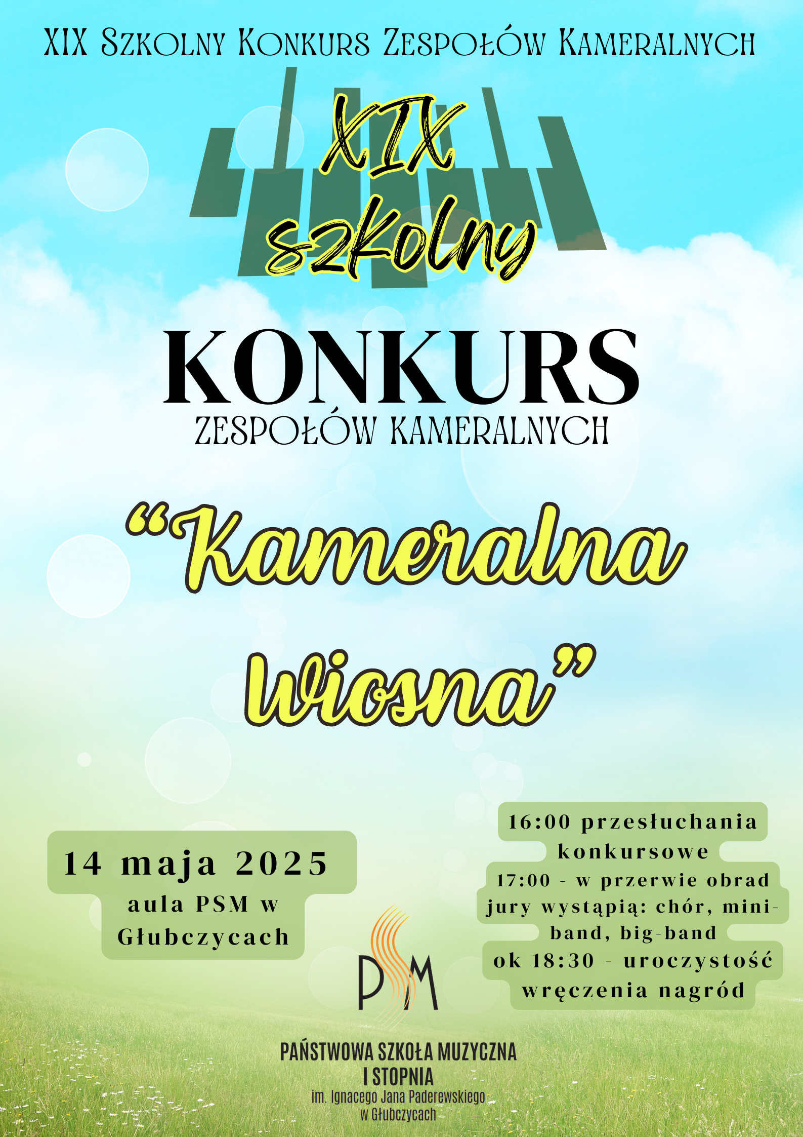 XIX Szkolny Konkurs Zespołów Kameralnych - Kameralna Wiosna" - 14 maja 2025 r