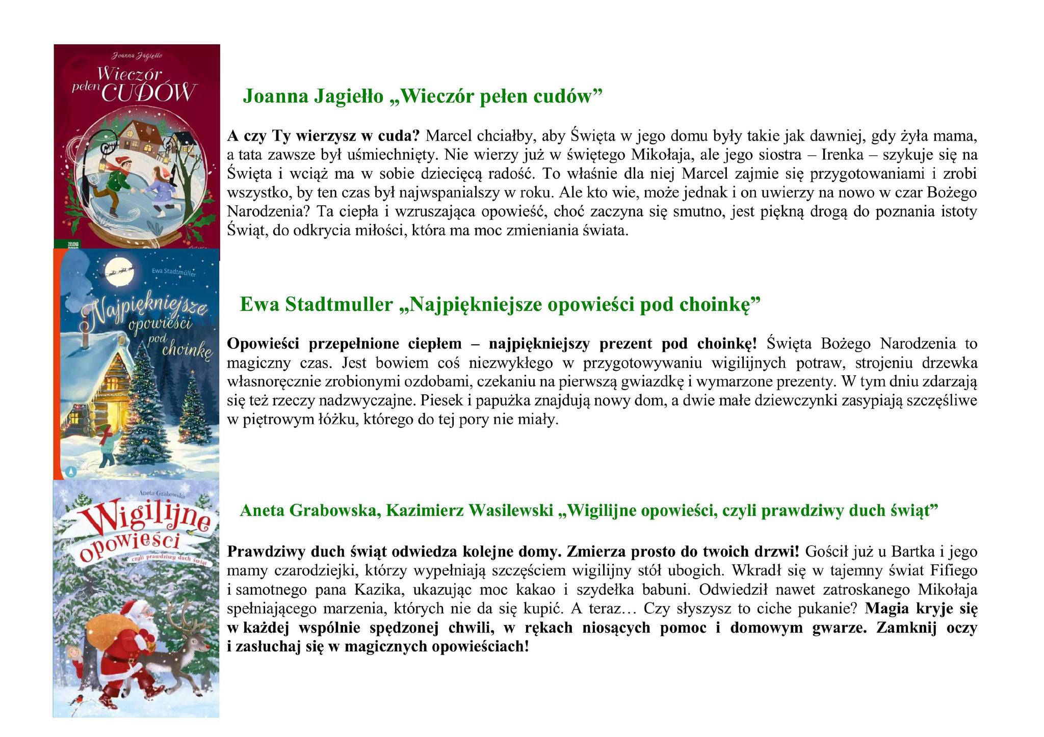 Szkolna biblioteka poleca na Święta