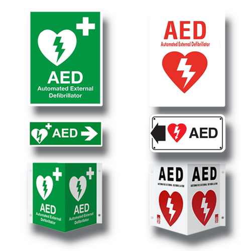 AED tabliczki