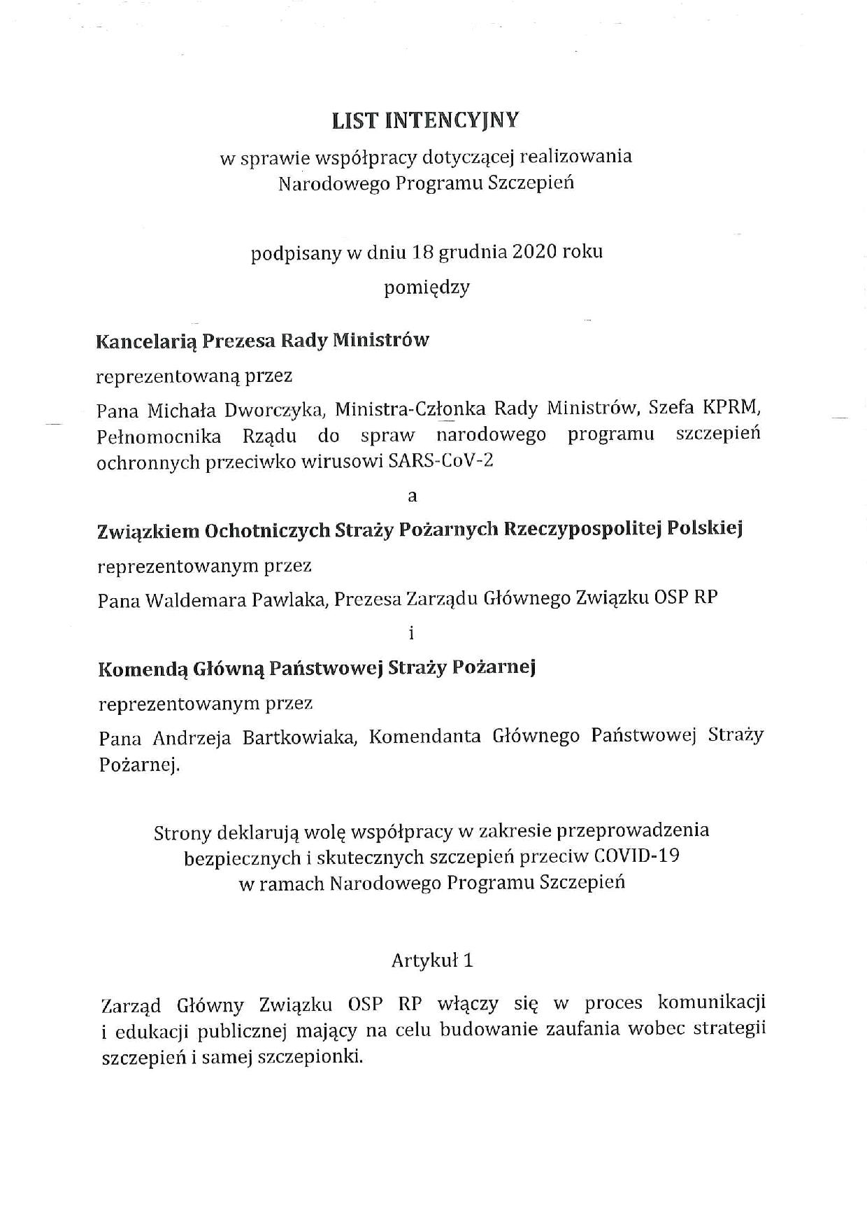 List intencyjny str. 1